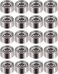 ACROPIX 681XZZ 1.5x4x2mm Double Metal Shield Single Row Deep Groove Ball Bearings Silver Tone - Pack
