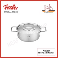 Fissler Pure Collection 24cm Stew Pot with Metal Lid - 086-114-24-000/0