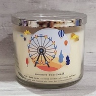 bath & body works bbw summer boardwalk 3 wick wicked candle lilin