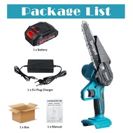 6inches Cordless Electric Saw Pruning ChainSaw Garden Tree Logging Trimming Saw Power Tools Compatib