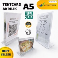 ACRYLIC TENT CARD A5 BROCHURE HOLDER/ A5 TENT CARD HOLDER/ A5 ACRYLIC TENT CARD/ 2 SIDES A5 STAND HO