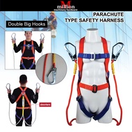 (Dual Large Hook) Safety Harness Fall Protection Absorber Polyamide Lanyard Double Large D-Hook Full