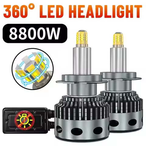 8800W 360 Degree H7 LED Headlight Canbus H1 H8 H9 H11 9005 HB3 9006 HB4 D1S D1R D2S D2R D3S D3R D4S