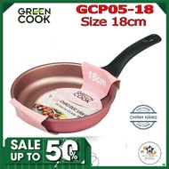 [HCM]Chảo đúc vân đá 7 lớp chống dính Greencook GCP05-18 size 18cm / GCP05-20 size 20cm / GCP05-26 s