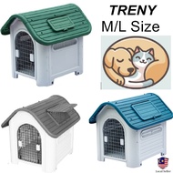 TRENY Outdoor large plastic detachable wash pet dog house dog cage windproof rainproof and waterproo