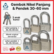 Nickel Padlock Long Short Neck 40mm 50mm 60mm Long / 30mm 40mm 50mm Short - Strong, Durable Nickel P
