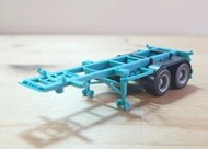 全新 HERPA 1/87 二軸20呎貨櫃尾車（馬士基藍，簡易袋裝）