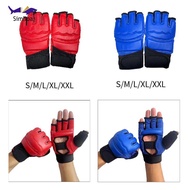 [Simhoa] Mma Gloves Sparring Kickboxing Gloves Waterproof PU Leather Hollow Palms Fight
