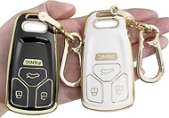 Key Fob Cover for Audi A4 A5 Q5 Q7 - TPU Key Fob Case for Audi A6 A7 A8 / S4 S5 S8 SQ5 SQ7 / RS4 RS5
