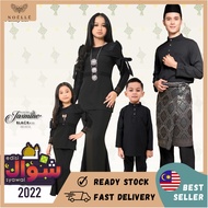 Noelle Baju Raya Family 2023 Baju Kurung Mother Child Baju Melayu Slim Fit Father Son Baby Sedondon JASMINE- BLACK 2023