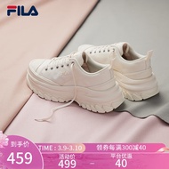 斐乐（FILA）女鞋帆布鞋LAVA胖胖底厚高底增鞋板鞋帆布鞋休闲鞋 奶白-GD 37.5