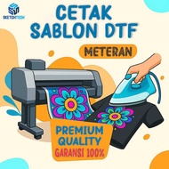 Sablon DTF Custom Meteran Premium 100% Garansi - Sablon Murah Awet Siap Pakai Press Setrika