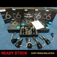 C6 High Quality Black Version LED HeadLight Twin Colour H1/H3/H4/H7/H11/9005/9006 BUY 1 SET FREE 2PC