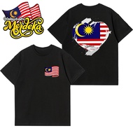 【220G 100%Cotton】SISI Malaysia Hari Merdeka T-Shirt I Love Malaysia Baju 100% Cotton Tee t-Shirt top