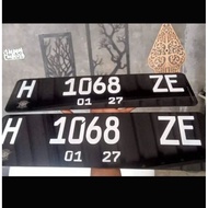 New Font Embossed Car Number Plate