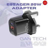 Essager 20W GaN USB Type C Charger PD Fast Charge Phone QC 3.0 Quick Chargers For iP 14 13 12 11 Pro