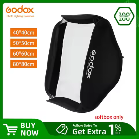Godox 40x40cm 50x50cm 60x60cm 80x80cm Foldable SoftBox Speedlite Flash Softbox for S-type Bracket fi