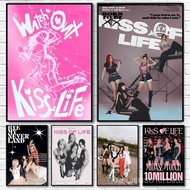 1PC Kpop Girl Group Kiss Of Life Poster Poster Paper Print Home Living Room Bedroom Entrance Bar Caf