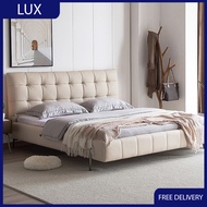 VIJAY DELANEY King Size Queen Size Leather Bed Frame