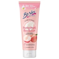 BENICE ครีมทาผิว หอมติดผิว Glow & Moist Peachy Peach Shea Butter Collagen (170ml.) ของแท้ฉลากไทย