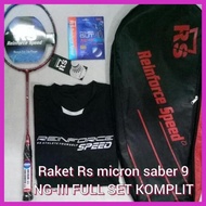 (SPORTS) FREE INSTALLATION OF RS MICRON SABER 9 NG-III BADMINTON RACKETS FULL SET COMPLETE READY TO 