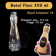 [10-Fold] Flexy 330ml Bottle/330ml flexi Bottle/Plastic Bottle/Juice Bottle/330ml PET Plastic Bottle/almond Bottle/Herbal Bottle/Coffee Juice Packaging almond Milk Beautiful Bottle Unique Bottle