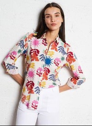 Hartford Colorful Floral Print Cotton Shirt Brand New With Tags Size L Farm Rio Zimmermann Sezane Ga