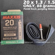 Small Valve Inner Tube 20 X 1.5 Presta Inner Tube 20 X 1.3 ERTO 406 RIM