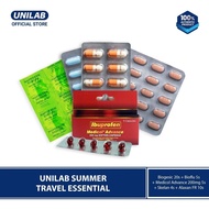 Unilab Summer Travel Essential: Biogesic 20, Bioflu 5, Medicol Advance 200mg 5, Skelan 4, Alaxan 10