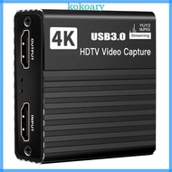 KOK Video Capture Card 1080p 60fps Capture Device Aluminum 4K Adapter For Console