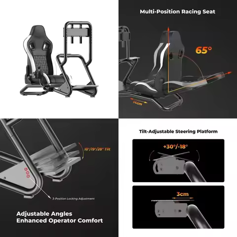 ZY6013 PC PS4 PS5 Metal Racing Simulator Driving Cockpit Logitech G25 G27 G29 G920 Car F1 GTR Simrac