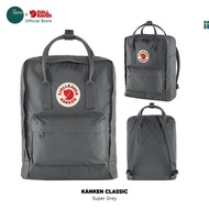 Fjallraven/Kanken Classic โทนสีเทา-ดำ /กระเป๋าสะพายหลัง เป้ Kanken เป้คองเก้น ฟยัลราเว่น กระเป๋า Kan