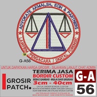 G-A56 ADVOCATE AKMAL,SH, ECIH & PARTNERT - WHOLESALE LOGO EMBROIDERY PATCH,/ REVIEW PATCH