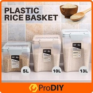 Bekas Beras❤ 5/10/13KG Kitchen Rice Storage Box Grain Container Kitchen Organizer Large Plastic Flour Rice Boxes