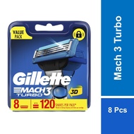Gillette Mach3 Turbo Replacement Cartridges 8s