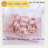 10 mica boxes of 6 cupcakes with heart-shaped base as gifts for mothers - Vietnamese women October 2