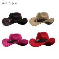 [Adepe] Cowboy Hat, Comfortable Waterproof Fedoras Fashion Thermal Cowgirl Hat for Costume Accessori