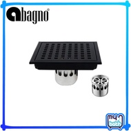 Abagno FD-5466-BK 150*150mm Stainless Steel Black Floor Drainer