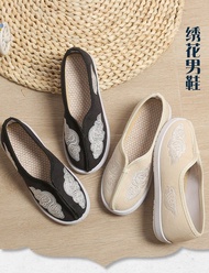 Old Beijing Handmade Cloth Shoes Children's Embroidered Shoes Chinese Style Boys Shoes for Han Chinese Clothing Ancient Style Dance Performance Shoes Canvas Shoes