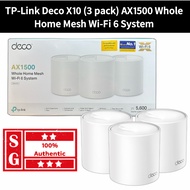 TP-Link Deco X10 V1 AX1500 (3-pack) (Whole Home Mesh Wi-Fi 6 System) TP Link WIFI 6 TP Link AX1500 T