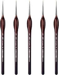 XDT#729 Micro Detail Paint Brush Artist Pin Point Painting Brushes 5 Piece #00000 Set，Acrylic Waterc