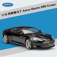阿米格Amigo│威利 WELLY 1:18 奧斯頓 馬丁 Aston Martin DB9 Coupe 白色 黑色 合金車 模型車 車模 預購