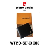 Pierre Cardin (ปีแอร์ การ์แดง) กระเป๋าธนบัตร กระเป๋าสตางค์เล็ก  กระเป๋าสตางค์ผู้ชาย กระเป๋าหนัง กระเป๋าหนังแท้ รุ่น WIY3-SF-B พร้อมส่ง ราคาพิเศษ
