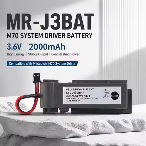 BR-J3BAT 6V 2700mAh Lithium Battery for Mitsubishi MR-J3 Servo Drive Amplifier CNC Machine PLC Indus