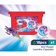 Breeze 5 In 1 Capsule Detergent Fresh Lavender (18's)