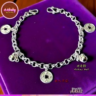 🌈AAbaby Galleries AA532 Original Baby S999 Silver Anklet Bracelet 米奇五宝小孩宝宝脚链 Rantai Kaki/Gelang Bayi