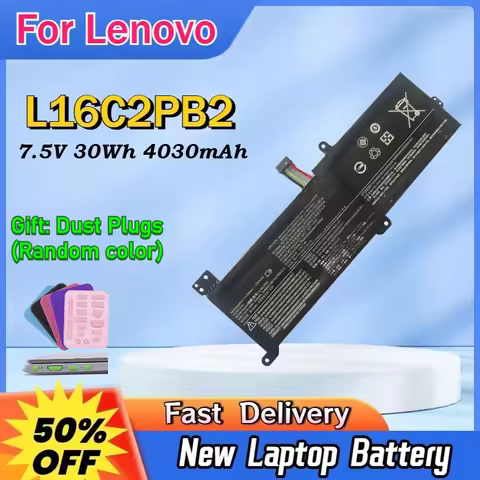 7.5V 4030mAh 30Wh L16S2PB1 L16S2PB2 L16C2PB1 L16C2PB2 L16L2PB3 Laptop Battery For Lenovo 320-15ABR/1