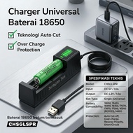 18650 Single Slot Battery Charger Spring Fast Charging LED Indicator Quick Charge Battery Charger