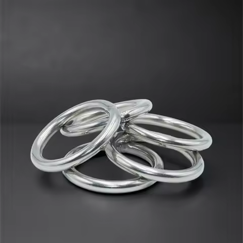 A2 304 Stainless Steel O Ring Never Fade Fishing Solid Ring Circle Welded O-circle Pet Pull Ring Fis