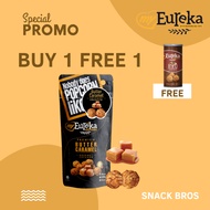 Popcorn Eureka Aluminium Pack Butter Caramel HALAL BUY 1 PACK FREE 1 CAN